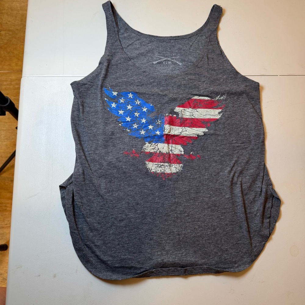 Grunt Style Patriotic Eagle Tank Top American Flag